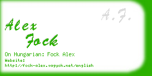 alex fock business card